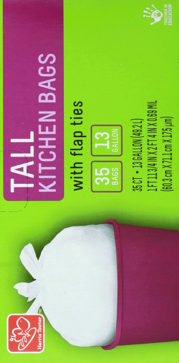 slide 5 of 5, Harris Teeter Tall Kitchn Bag W/ Flptop, 35 ct