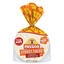 Mission Super Soft Sweet Hawaiian Flour Tortillas, Street Tacos Size, 10 Count