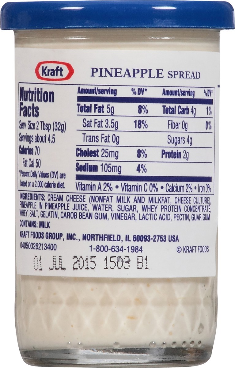 slide 4 of 8, Kraft Pineapple Spread, 5 oz Jar, 5 oz