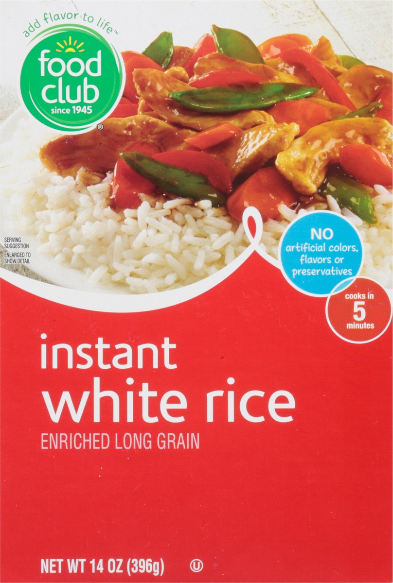 slide 8 of 10, Food Club Enriched Long Grain Instant White Rice, 14 oz