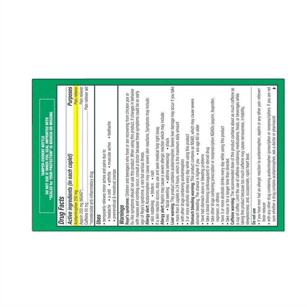 slide 2 of 2, Excedrin Extra Strength Pain Reliever, 200 ct