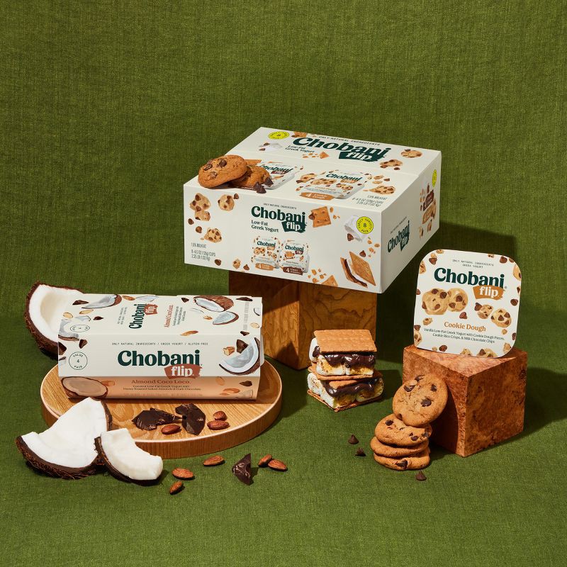 slide 4 of 9, Chobani Flip Chocolate Almond Coco Loco Greek Yogurt - 4ct/4.5oz Cups, 4 ct; 4.5 oz