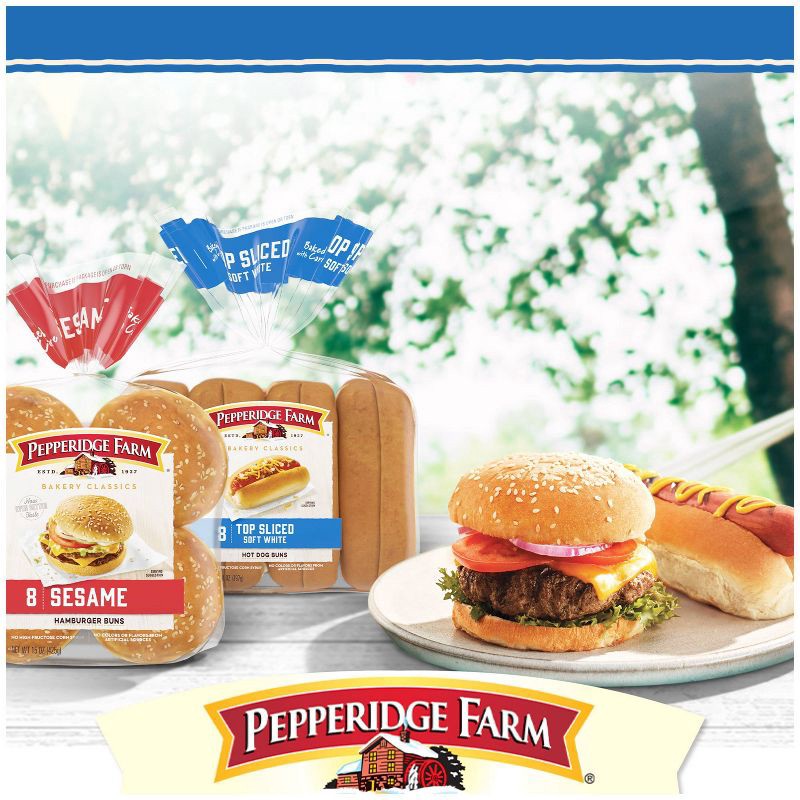 slide 4 of 8, Pepperidge Farm Bakery Classics Top Sliced White Hot Dog Buns - 14oz/8ct, 8 ct; 14 oz