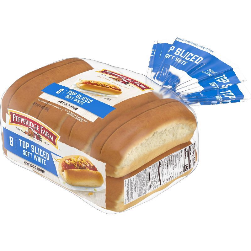 slide 5 of 8, Pepperidge Farm Bakery Classics Top Sliced White Hot Dog Buns - 14oz/8ct, 8 ct; 14 oz