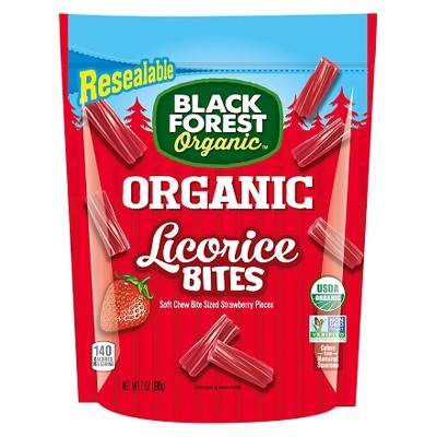 slide 1 of 1, Black Forest Organic Licorice Bites Strawberry, 7 oz