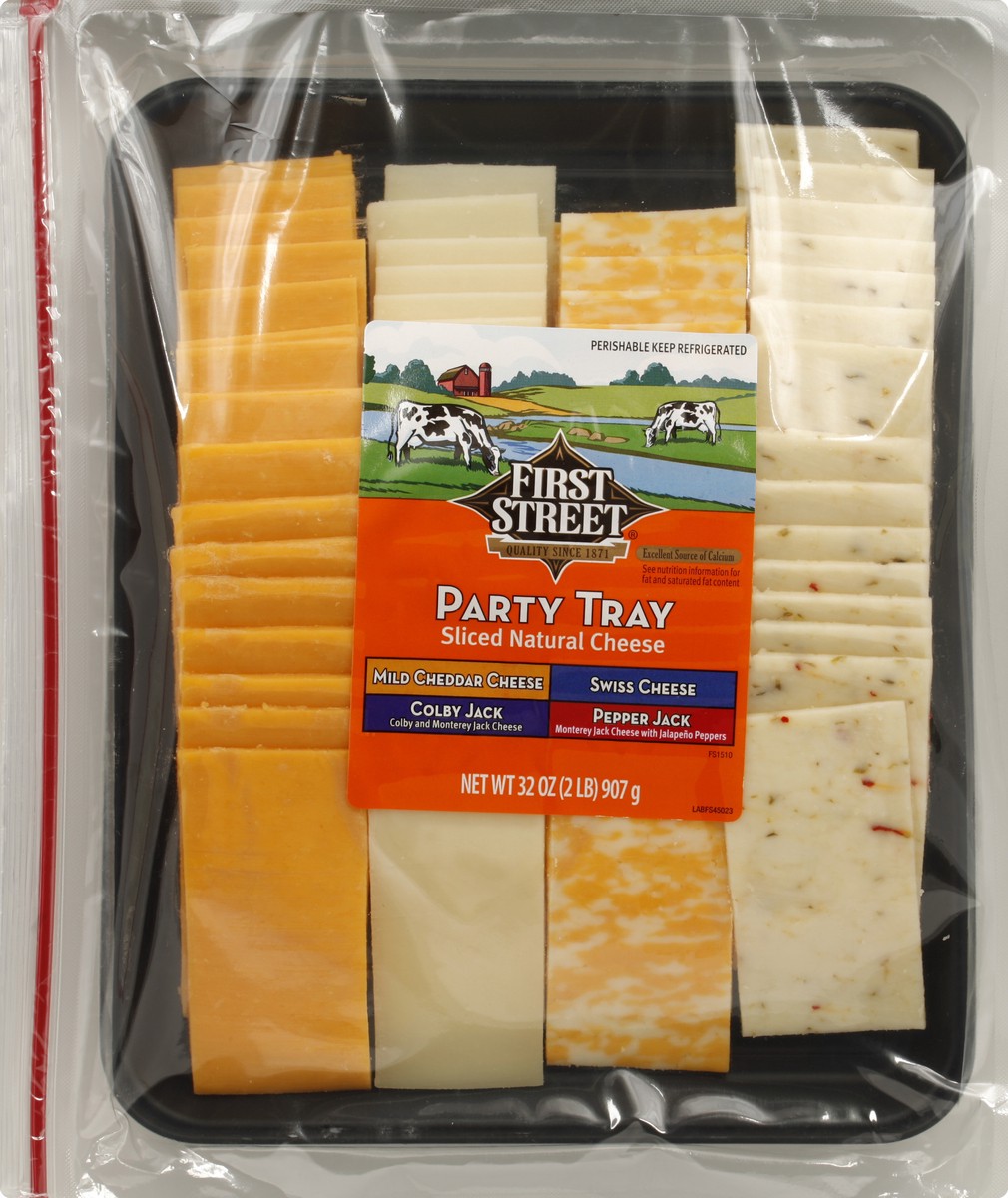 slide 5 of 6, First Street Sliced Cheese Party Tray, 2 lb