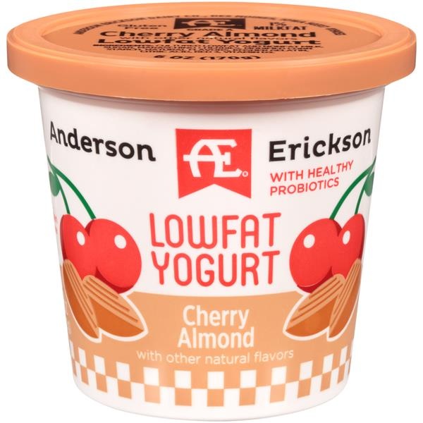 Anderson Erickson Dairy Ae Lowfat Cherry Almond Yogurt 6 oz | Shipt