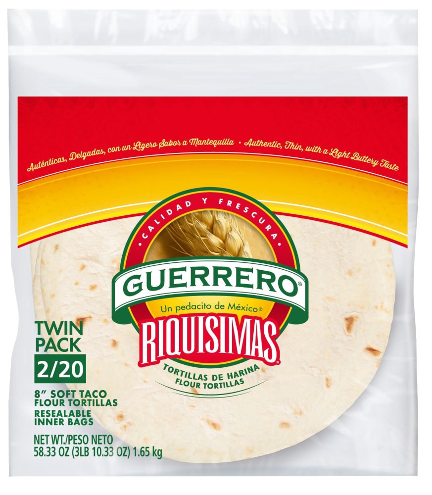 slide 2 of 2, Guerrero Soft Taco Flour Tortillas, 58.32 oz