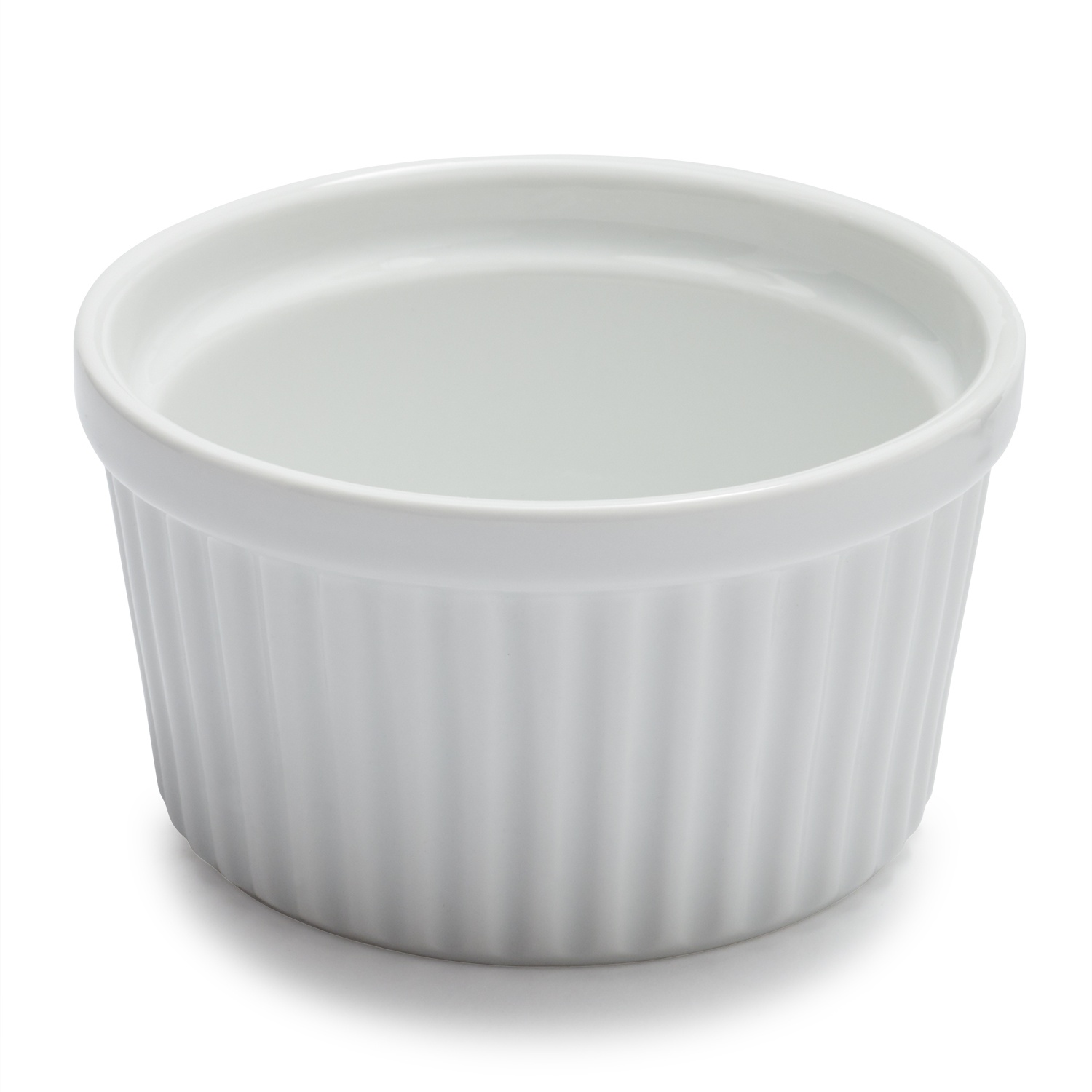 slide 1 of 1, Sur La Table Porcelain Round Ramekin with Ribbed Sides, 7 oz