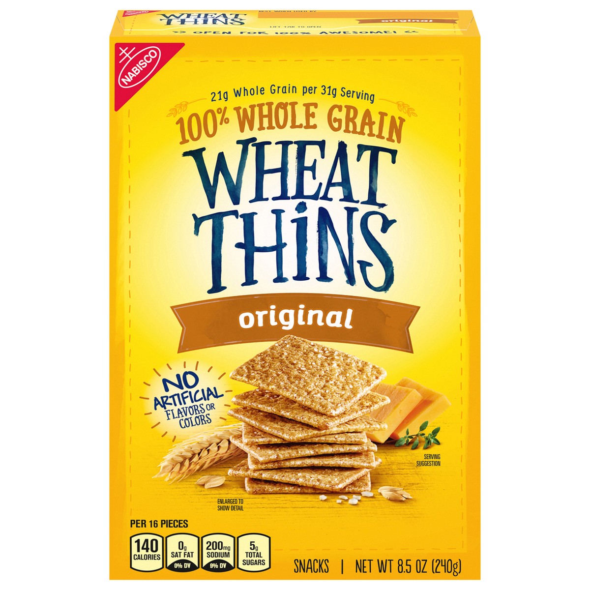 slide 1 of 9, Wheat Thins Original Snacks, Whole Grain Wheat Crackers, Snack Crackers, 8.5 oz, 8.5 oz