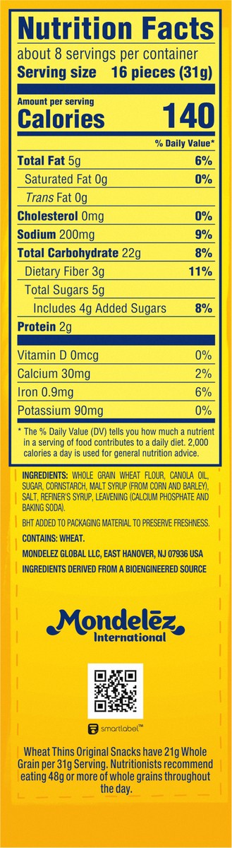 slide 3 of 9, Wheat Thins Original Whole Grain Wheat Crackers, 8.5 oz, 8.5 oz