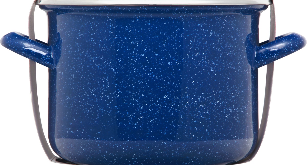 slide 7 of 8, Cocinaware Blue Speckled Stock Pot, 3 qt