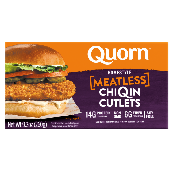slide 4 of 13, Quorn Meatless Homestyle ChiQin Cutlets, 9.7 oz