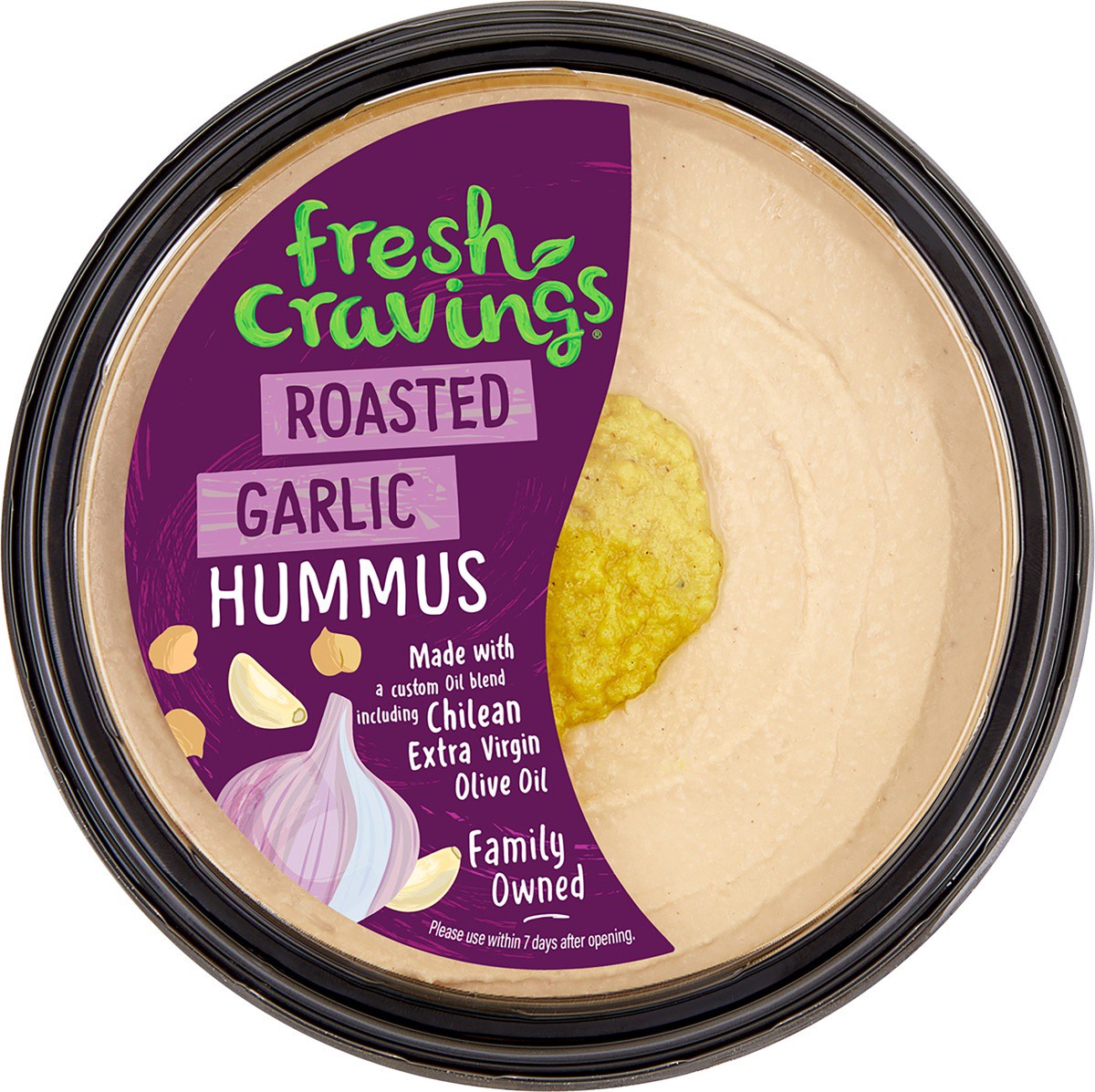 slide 4 of 4, Fresh Cravings Roasted Garlic Hummus, 10 oz