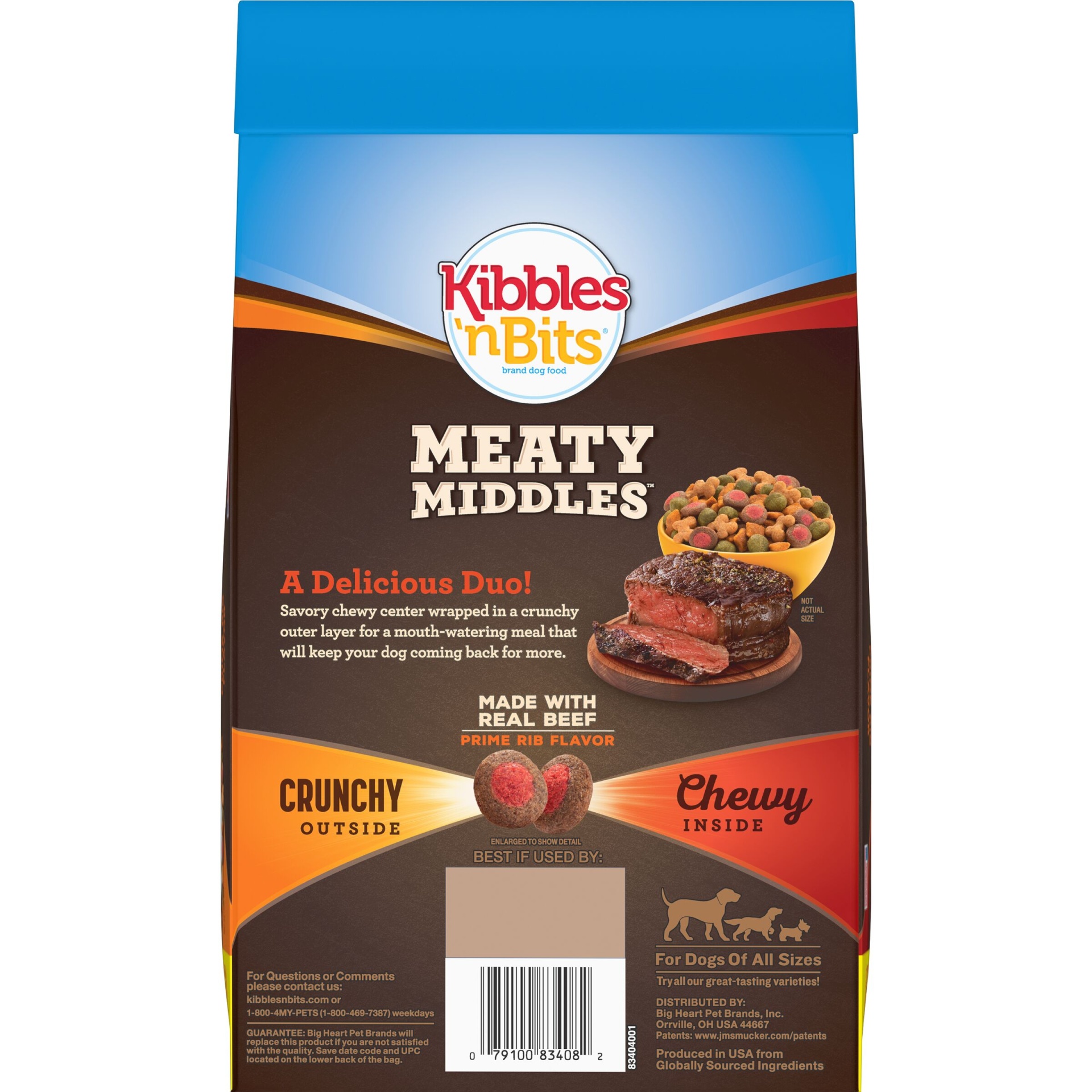 Kibbles 'n Bits Meaty Middles Prime Rib Flavor Dry Dog Food 3.6 lb Shipt