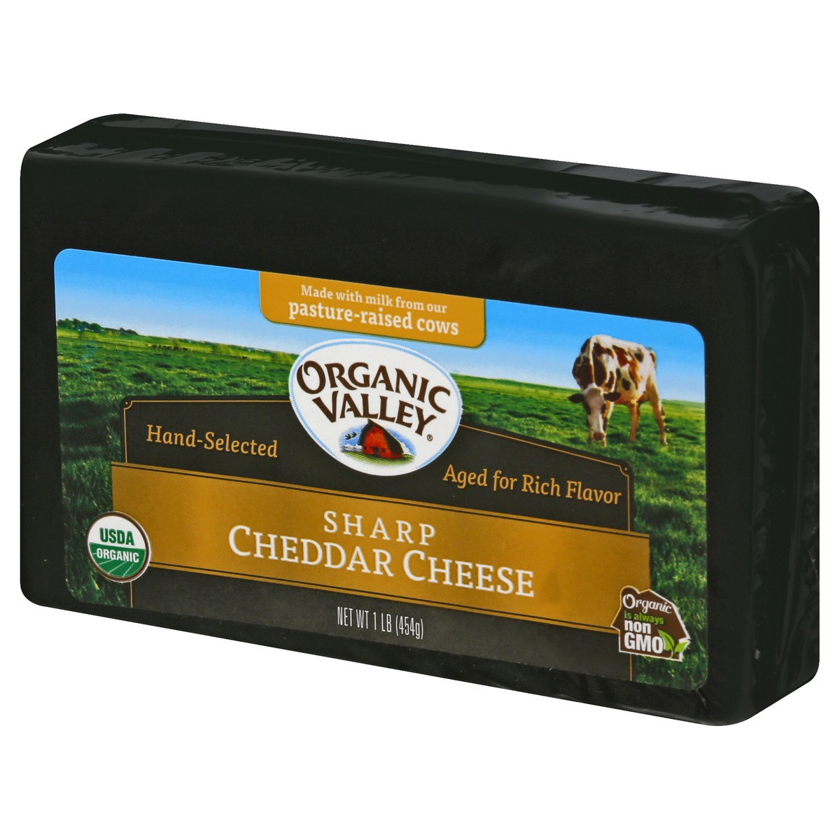 slide 1 of 12, Organic Valley Sharp Cheddar Cheese 1 lb, 1 lb