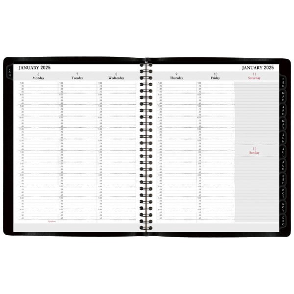 slide 2 of 7, Office Depot 2025 Office Depot Weekly/Monthly Appointment Book Planner, 7"" X 9"", Black, January To December, Od711600, 1 ct