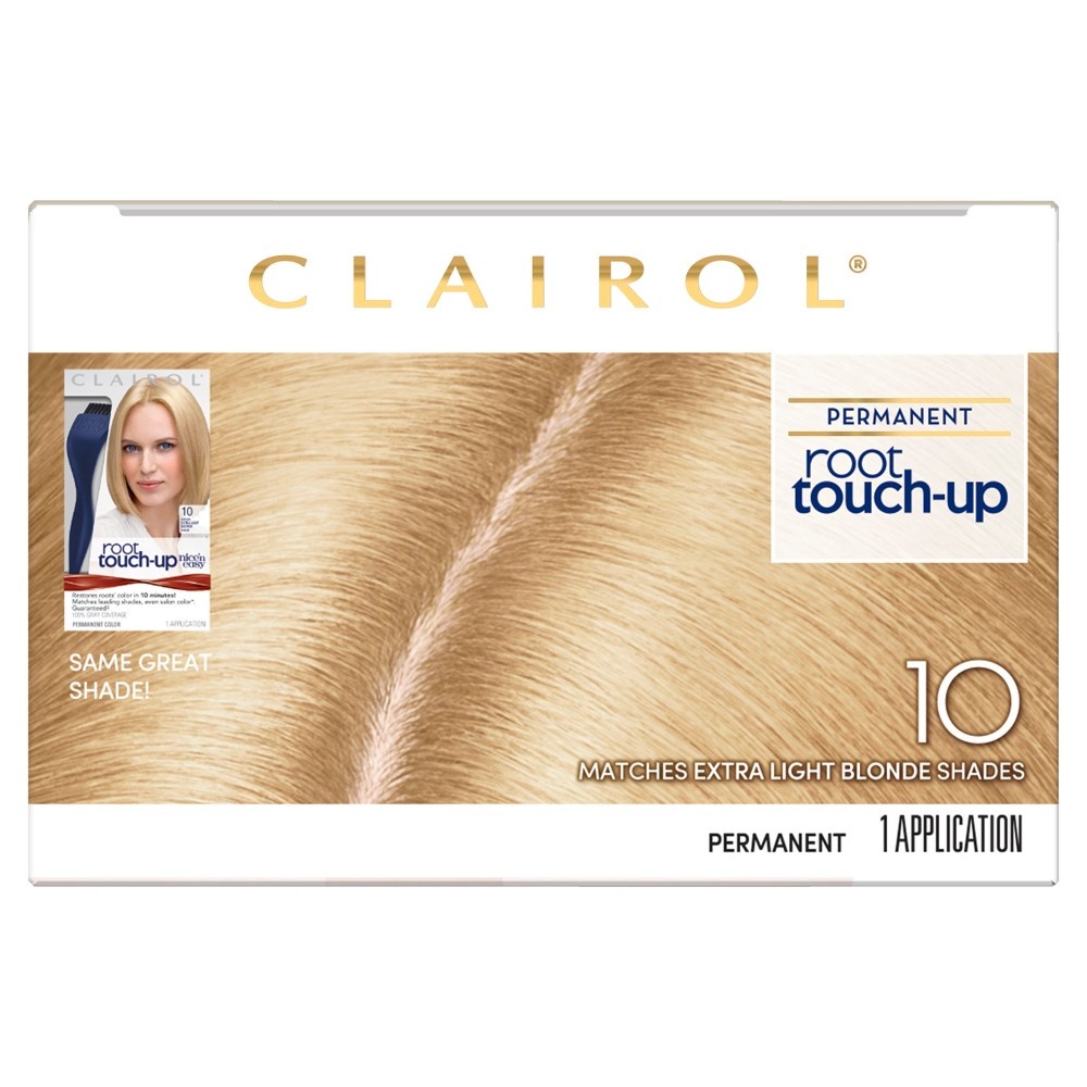 slide 3 of 7, Clairol Nice'n Easy Root Touch-Up - 10 Extra Light Blonde, 1 ct