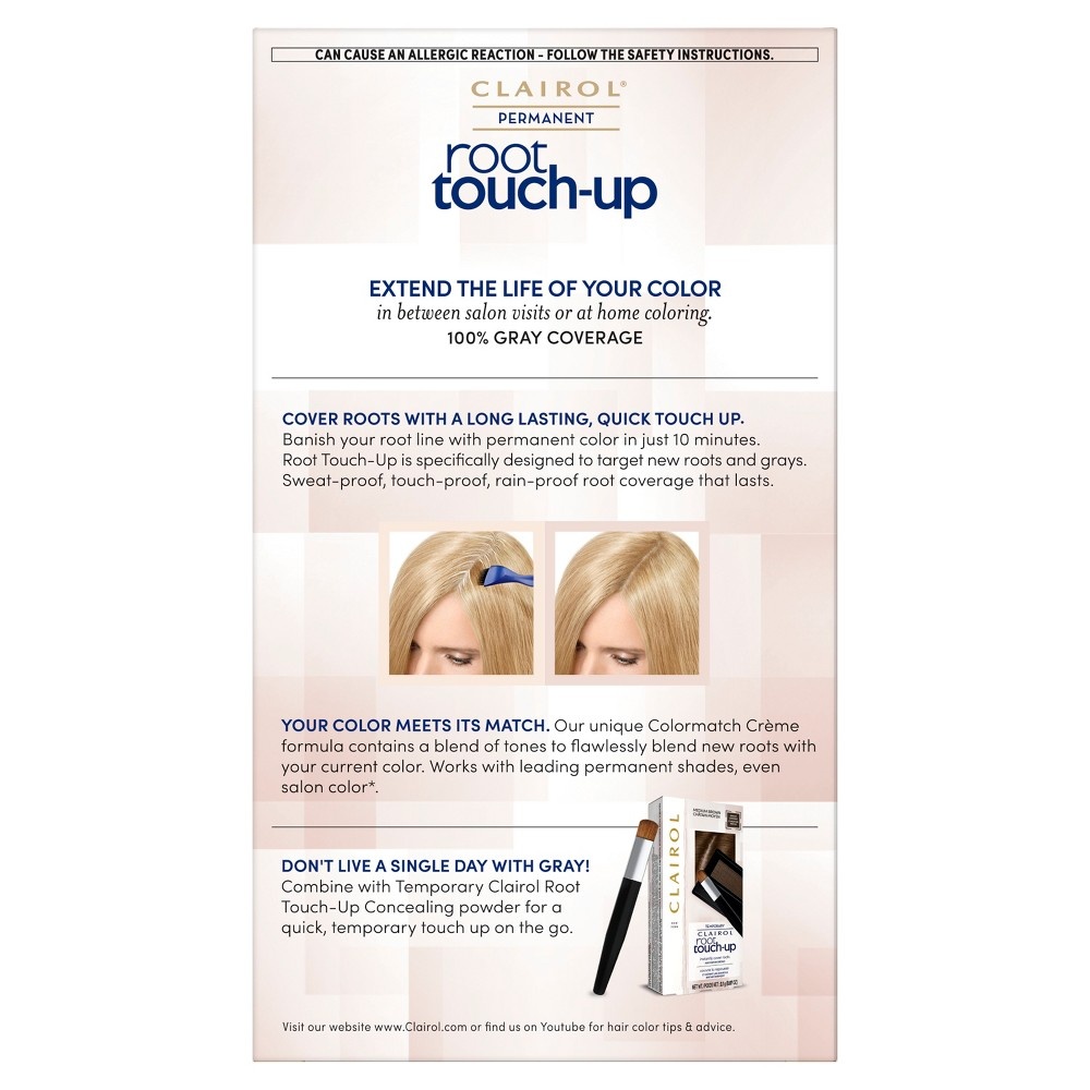 slide 4 of 7, Clairol Nice'n Easy Root Touch-Up - 10 Extra Light Blonde, 1 ct