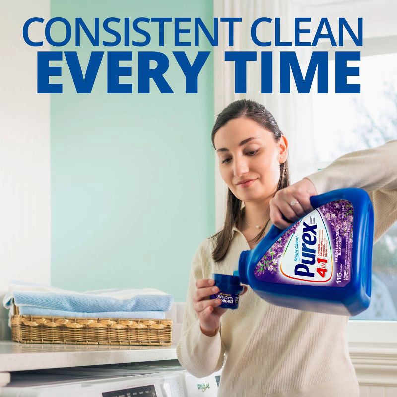 slide 8 of 10, Purex Fresh Lavender Blossom HE Liquid Laundry Detergent 115 Loads - 150 fl oz, 150 fl oz