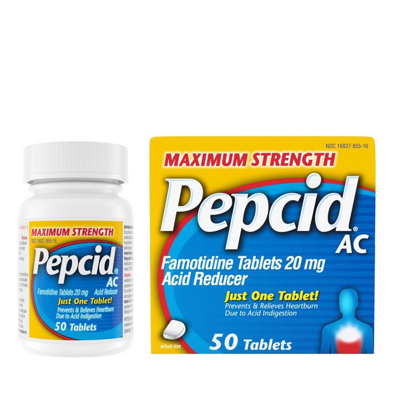 slide 7 of 11, Pepcid AC Acid Reducers Maximum Strength - 50ct, 50 ct