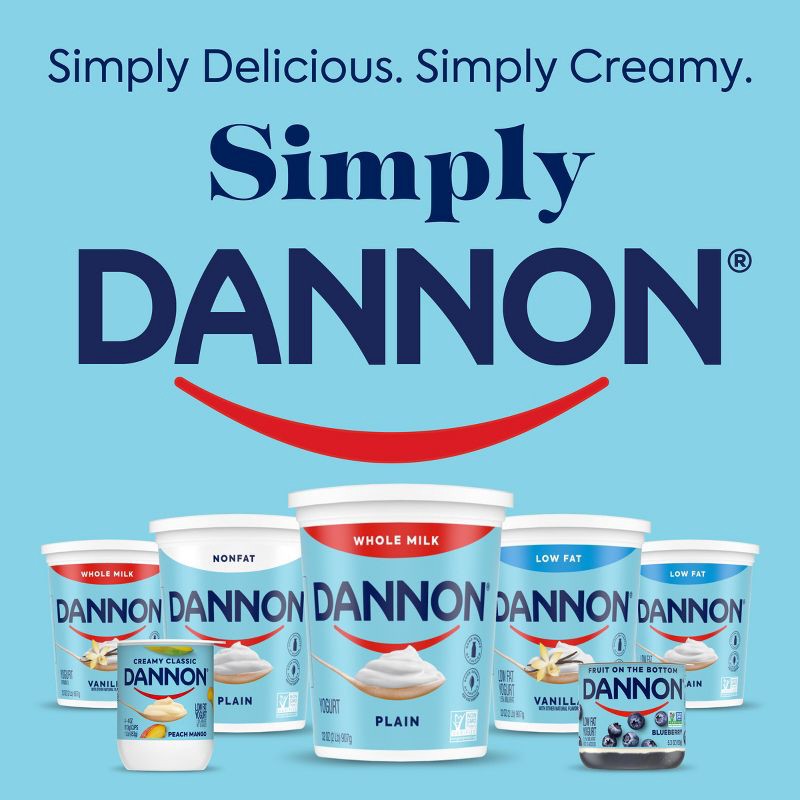 slide 6 of 12, Dannon Whole Milk Non-GMO Project Verified Plain Yogurt - 32oz Tub, 32 oz