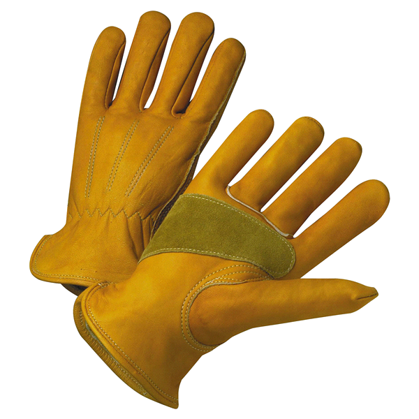 slide 1 of 1, West Chester Green Cowhide Leather Driver Gloves, LG