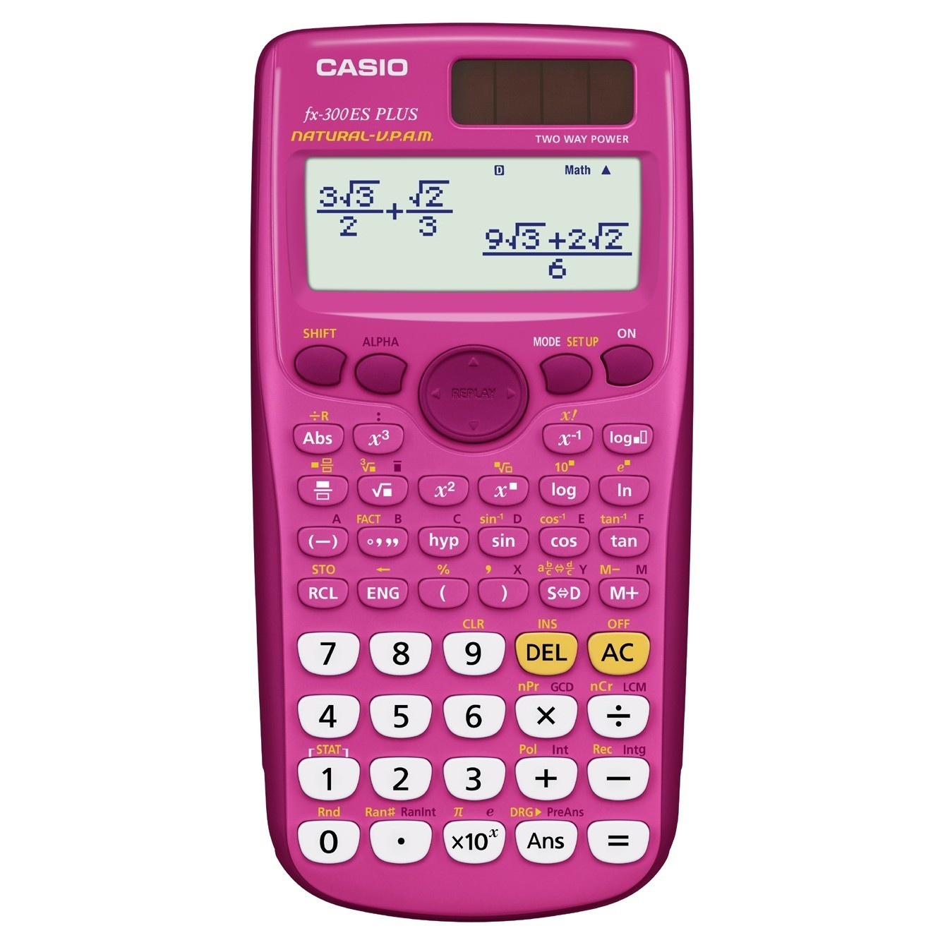 slide 1 of 2, Casio FX-300ESPlus Scientific Calculator - Pink, 1 ct