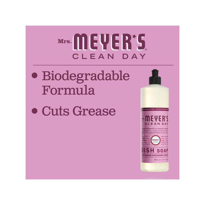 slide 5 of 8, Mrs. Meyer's Clean Day Peony Scented Dish Soap - 16 fl oz, 16 fl oz