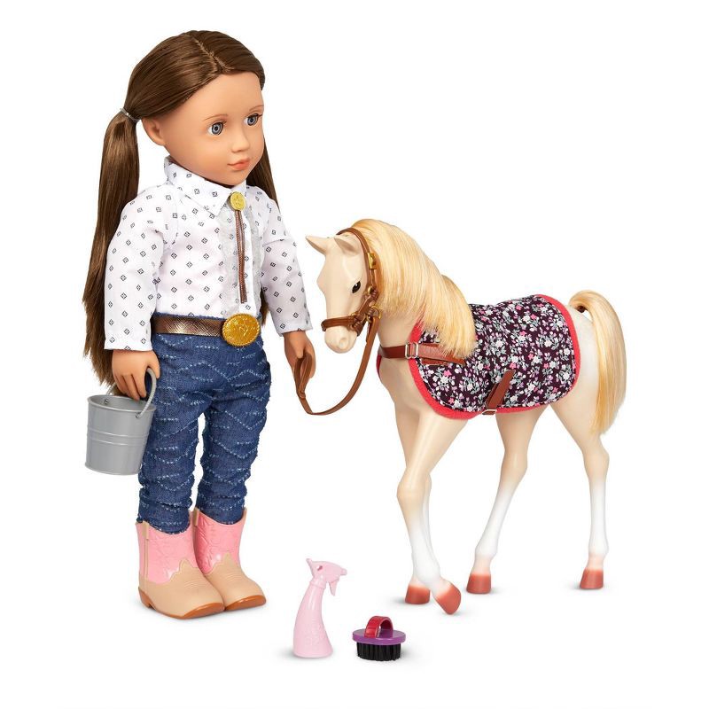 slide 7 of 8, Our Generation Palomino Horse Foal Accessory Set for 18" Dolls, 1 ct