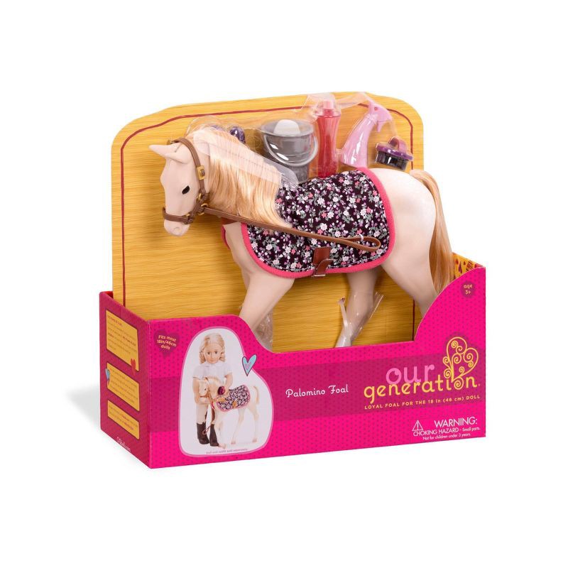 slide 8 of 8, Our Generation Palomino Horse Foal Accessory Set for 18" Dolls, 1 ct