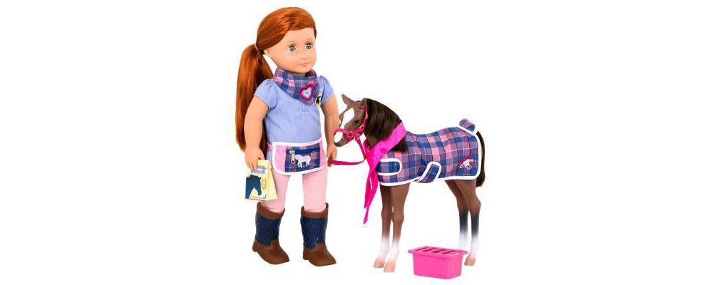slide 3 of 4, Our Generation Quarter Horse Foal Accessory Set for 18" Dolls, 1 ct