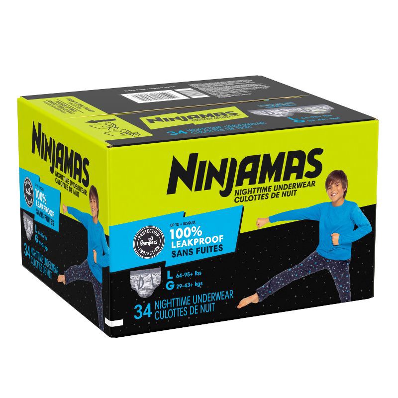slide 13 of 15, Pampers Ninjamas Nighttime Bedwetting Underwear Boy - Size L/XL - 34ct, 34 ct
