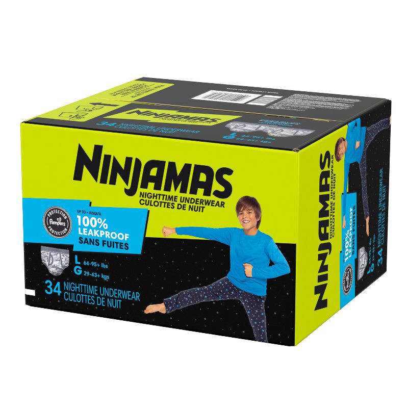 slide 14 of 15, Pampers Ninjamas Nighttime Bedwetting Underwear Boy - Size L/XL - 34ct, 34 ct