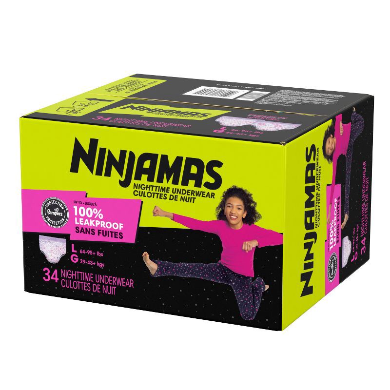 slide 14 of 15, Pampers Ninjamas Nighttime Bedwetting Underwear Girl' - Size L/XL - 34ct, 34 ct