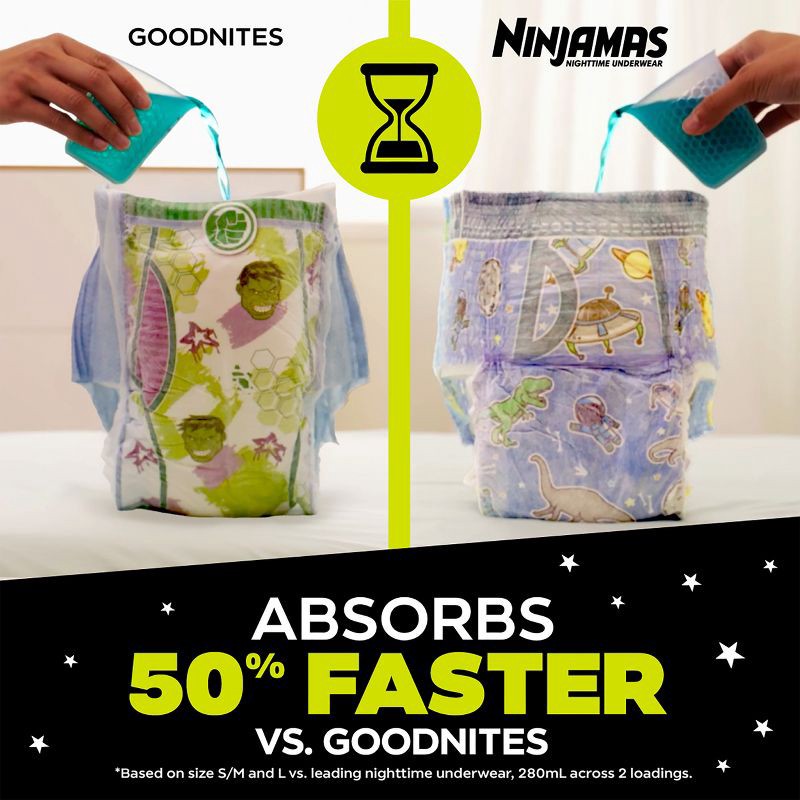 slide 9 of 15, Pampers Ninjamas Nighttime Bedwetting Underwear Girl' - Size L/XL - 34ct, 34 ct