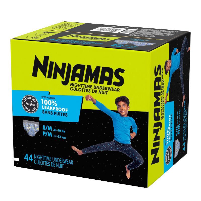 slide 2 of 14, Pampers Ninjamas Nighttime Bedwetting Boys' Underwear - Size S/M - 44ct, 44 ct