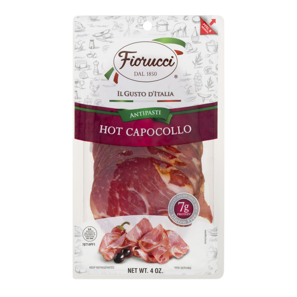 slide 1 of 5, Fiorucci Capocolla Pre Sliced, 4 oz