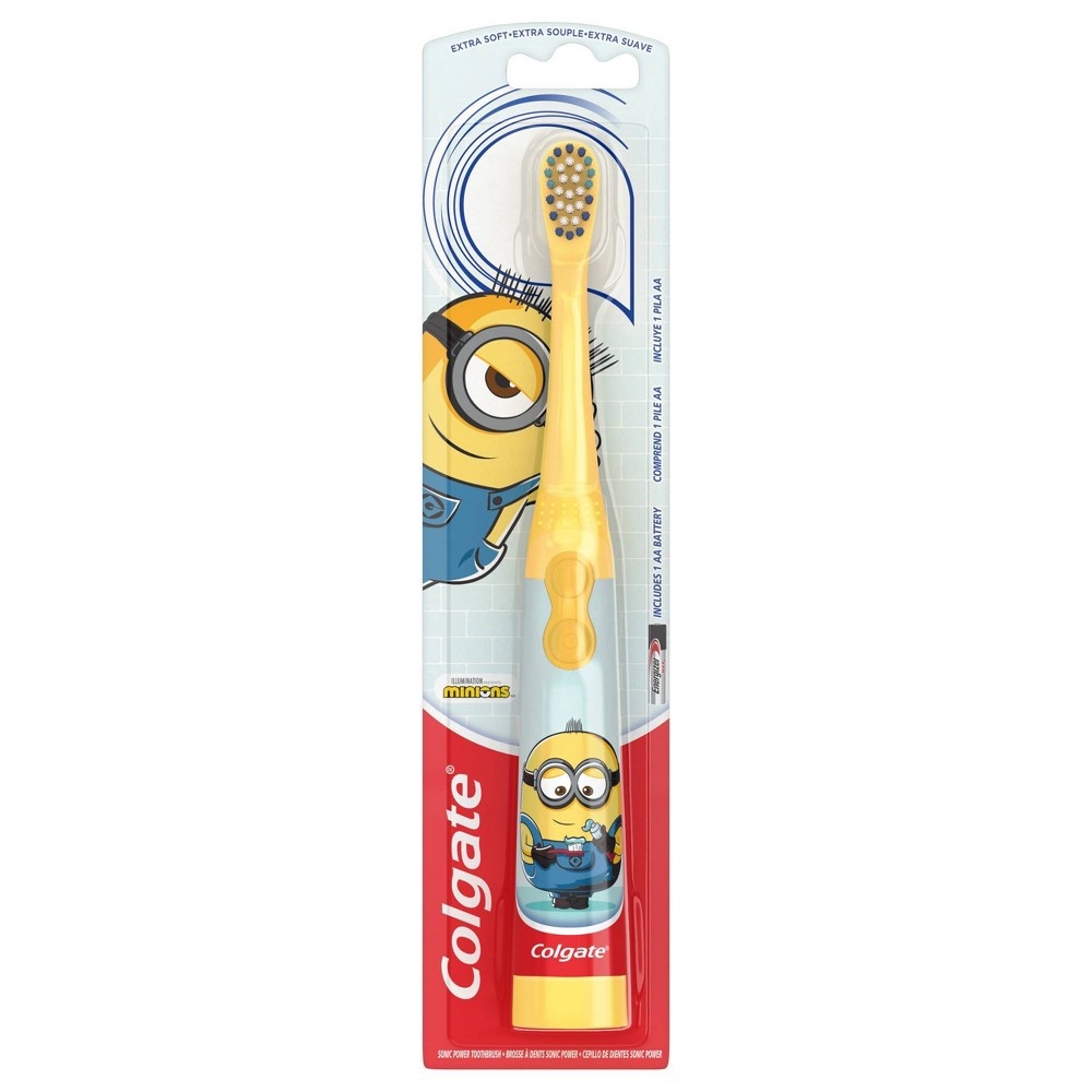 slide 2 of 5, Colgate Kids Battery Toothbrush - Extra Soft - Minions, 1 ct