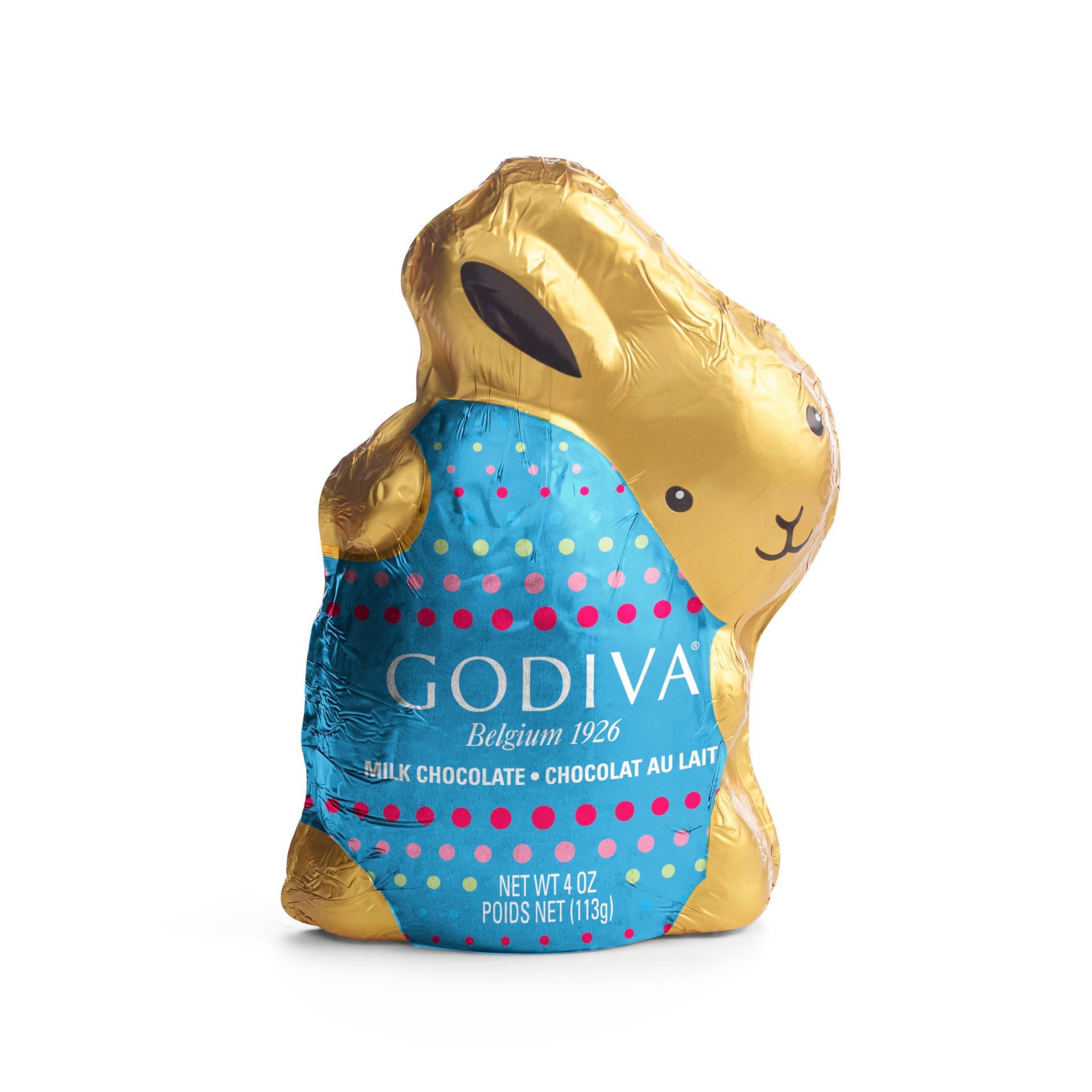 slide 1 of 3, Godiva Easter Milk Chocolate Foil Bunny, 4 oz