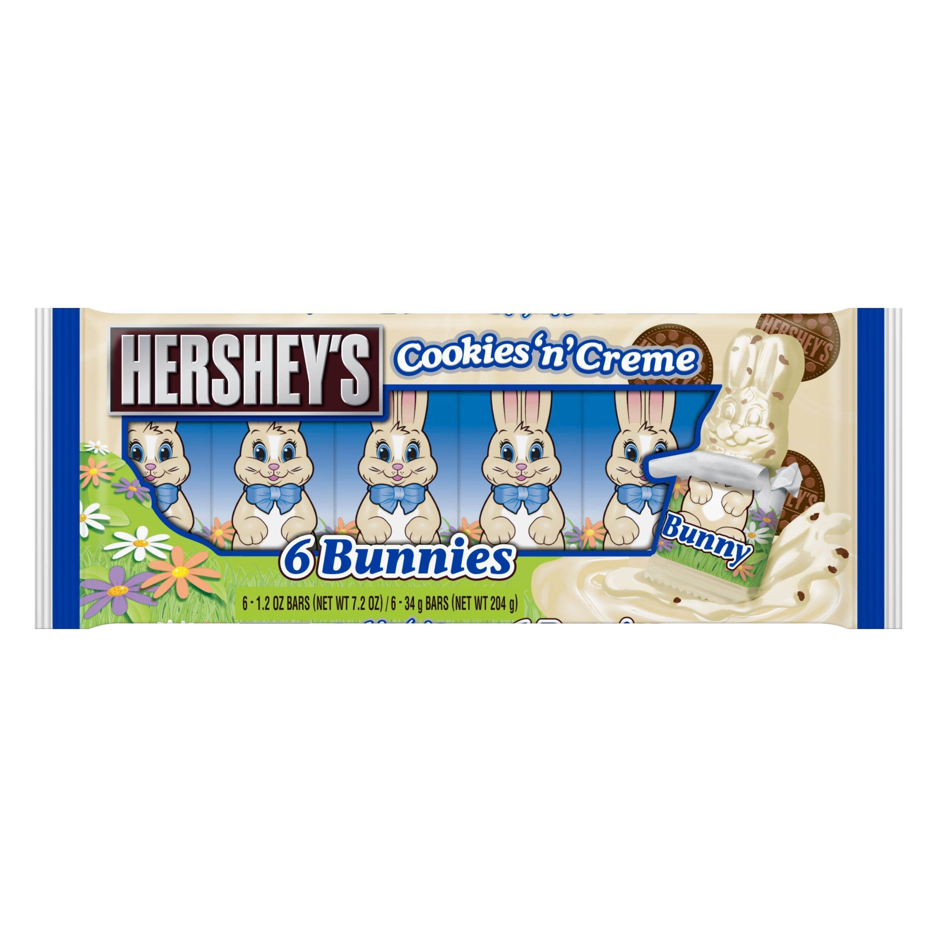slide 1 of 6, Hershey's Cookies and Creme Easter Bunny, 6 ct; 7.2 oz