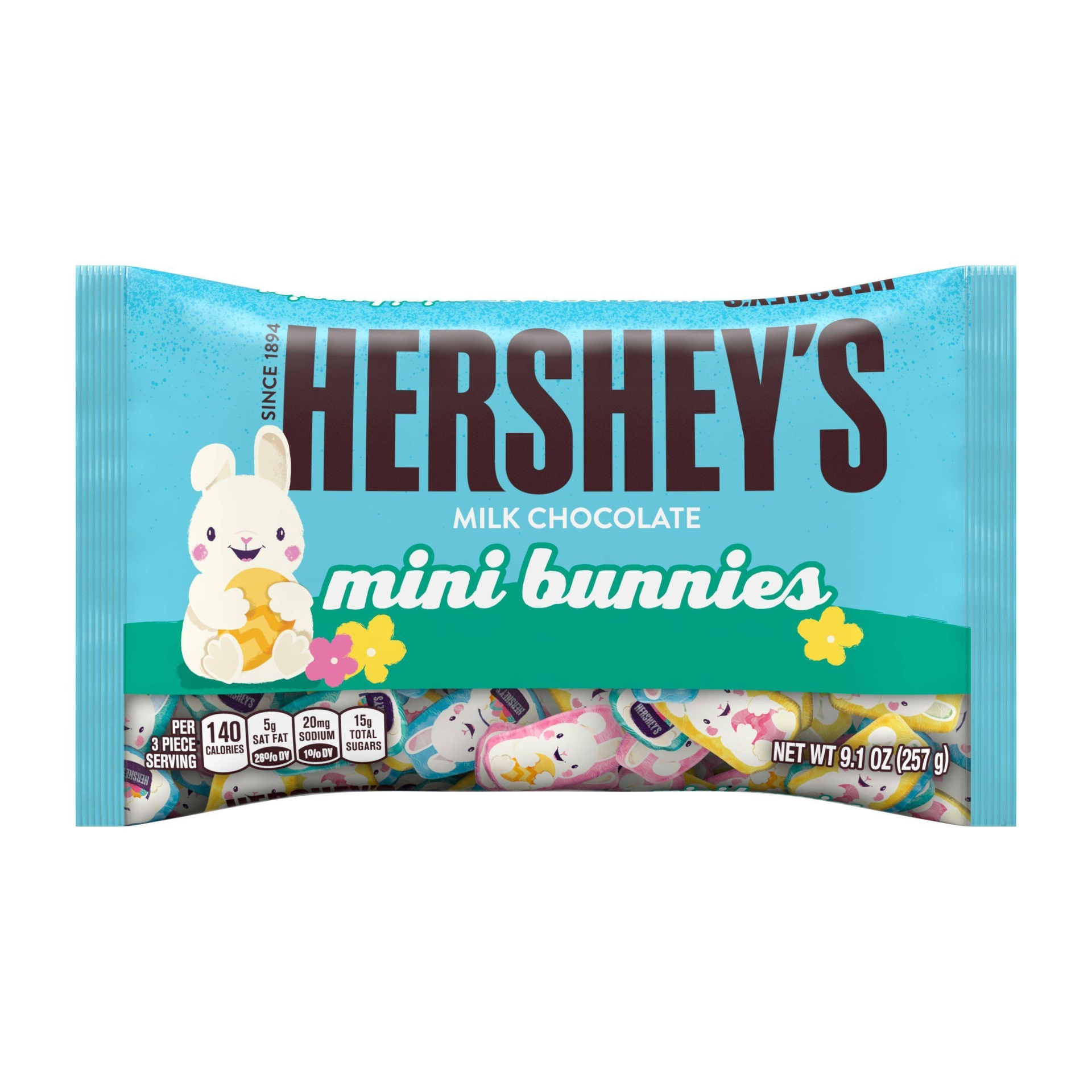 slide 1 of 1, HERSHEY'S Hershey&#39;s Pastel Easter Milk Chocolate Mini Bunnies, 9.1 oz