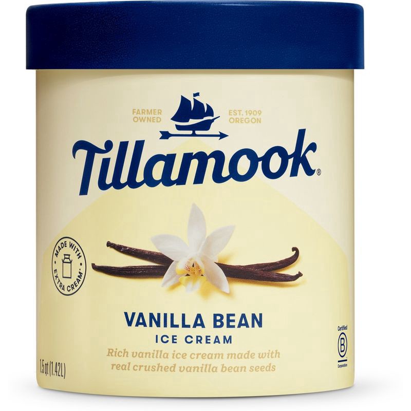 slide 1 of 6, Tillamook Vanilla Bean Ice Cream - 48oz, 48 oz