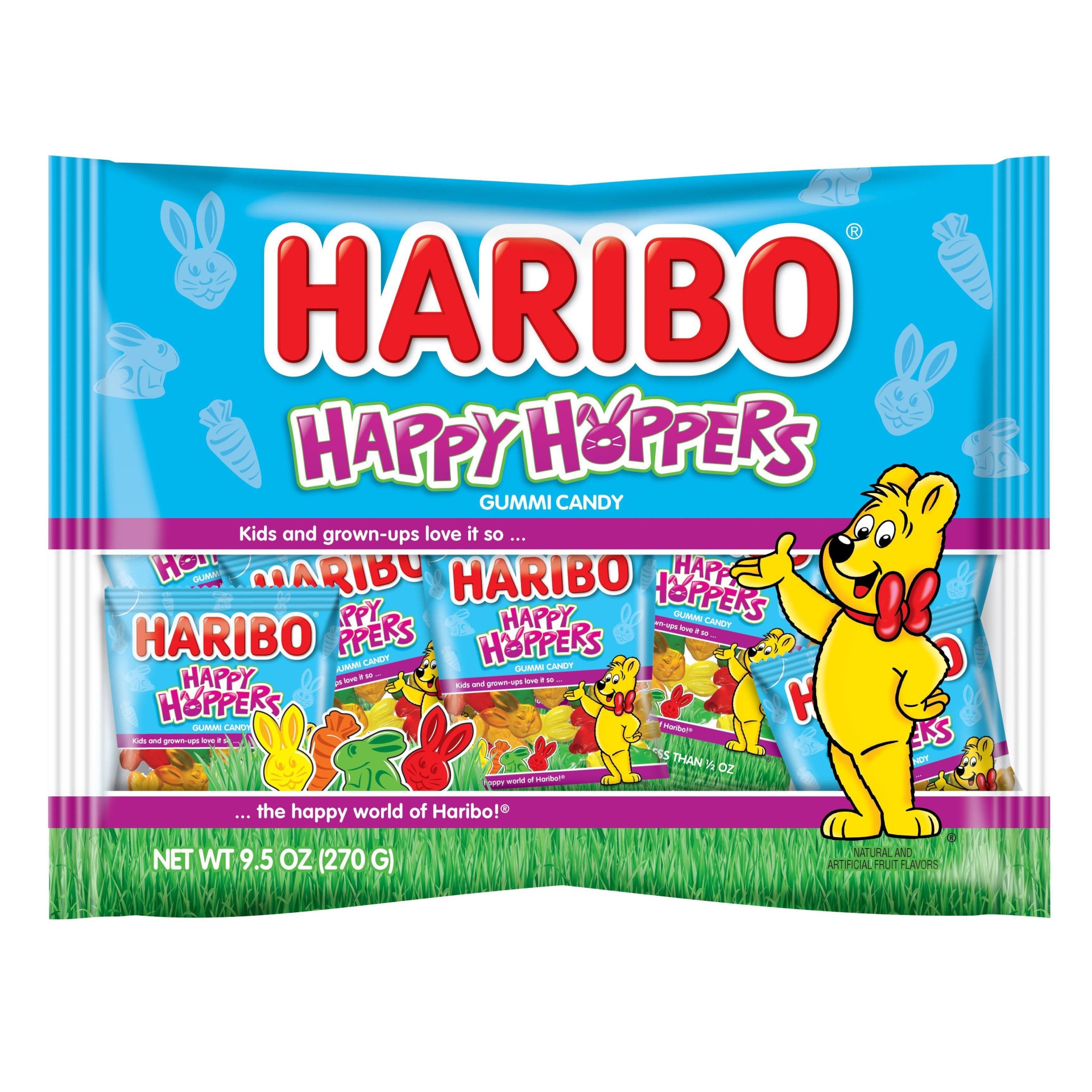 slide 1 of 3, Haribo Easter Happy Hoppers Gummi Candy, 9.5 oz