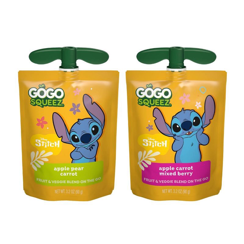 slide 2 of 10, GoGo squeeZ Fruit & VeggieZ Apple Pear Carrot and Apple Carrot Mixed Berry Blend Pouches - 38.4oz/12ct (Packaging May Vary), 38.4 oz, 12 ct