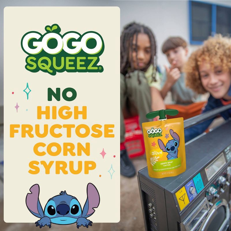 slide 4 of 10, GoGo squeeZ Fruit & VeggieZ Apple Pear Carrot and Apple Carrot Mixed Berry Blend Pouches - 38.4oz/12ct (Packaging May Vary), 38.4 oz, 12 ct