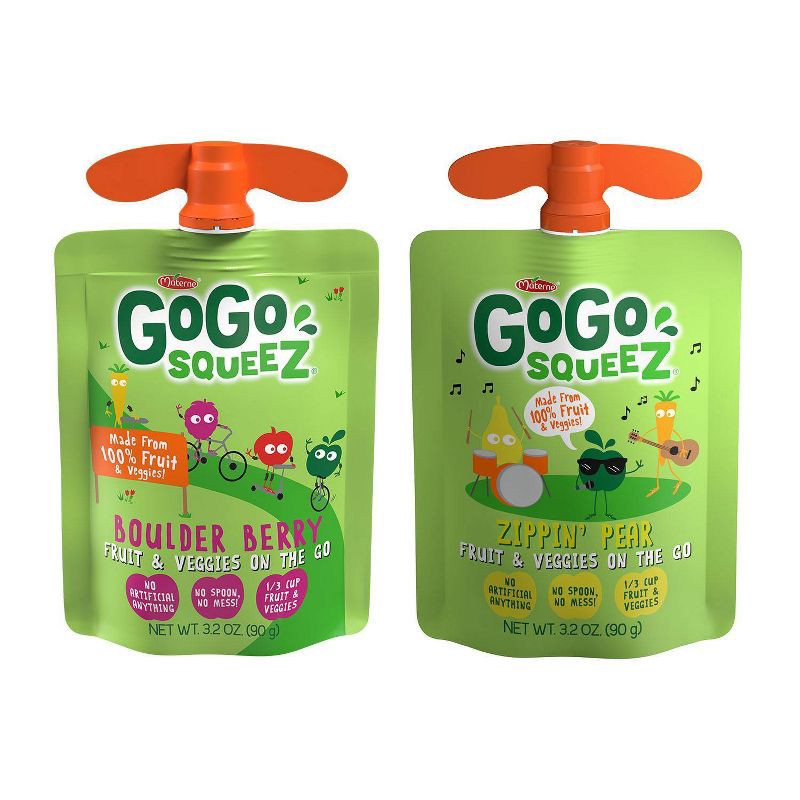 slide 5 of 9, GoGo SqueeZ Variety Fruit and Veggies Applesauce On-The-Go Pouch - 38.4oz, 38.4 oz