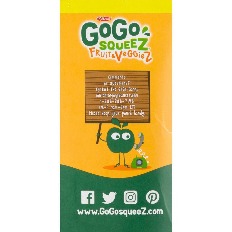 slide 5 of 5, GoGo SqueeZ Variety Fruit and Veggies Applesauce On-The-Go Pouch - 38.4oz, 38.4 oz