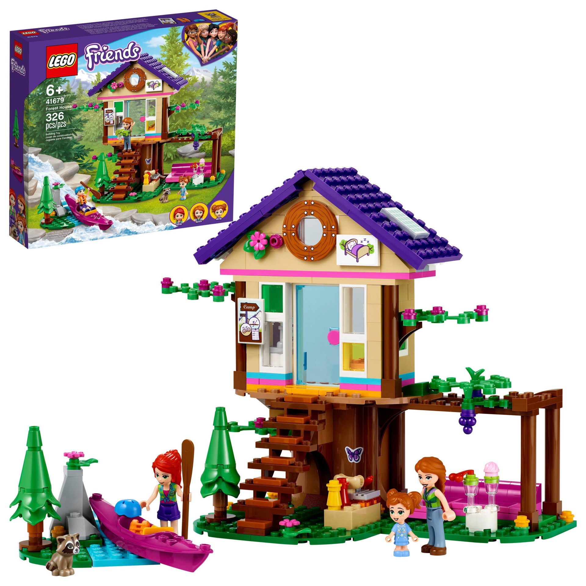 slide 1 of 6, LEGO Friends Forest House 41679 Building Kit, 326 ct