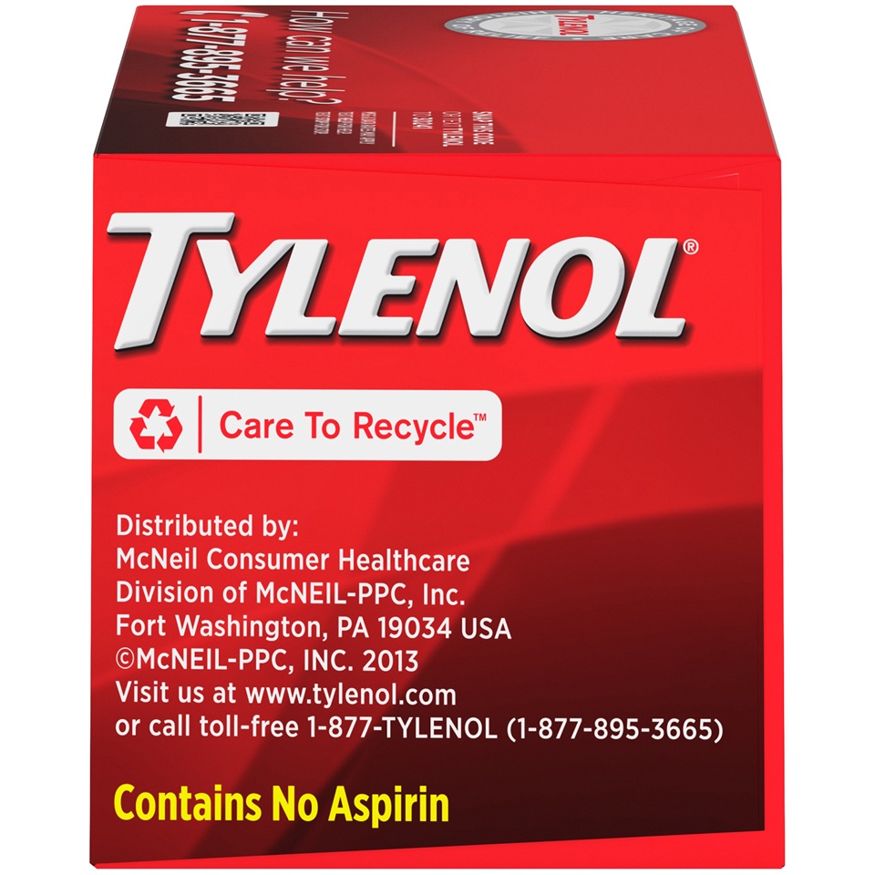 slide 5 of 6, Tylenol Extra Strength Caplets with Acetaminophen, Pain Reliever & Fever Reducer, Acetaminophen For Headache, Backache & Menstrual Pain Relief, 225 ct